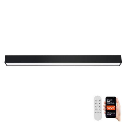 Immax NEO 07256L - LED Pritemdomas lubinis šviestuvas NEO LITE LUNGO LED/38W/230V 3000-6000K Wi-Fi Tuya juoda + nuotolinio valdymo pultas