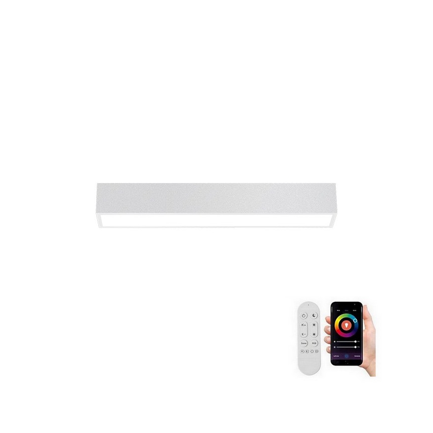 Immax NEO 07257L - LED Pritemdomas lubinis šviestuvas NEO LITE LUNGO LED/20W/230V 3000-6000K Wi-Fi Tuya balta + nuotolinio valdymo pultas