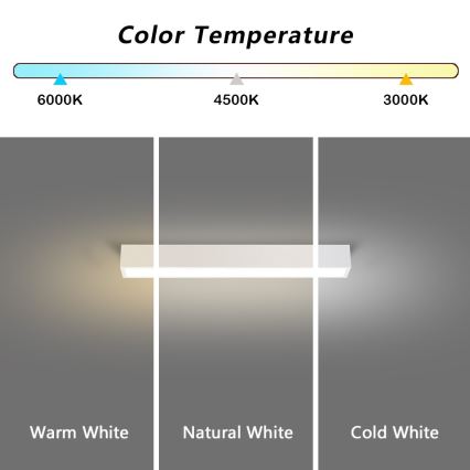 Immax NEO 07257L - LED Pritemdomas lubinis šviestuvas NEO LITE LUNGO LED/20W/230V 3000-6000K Wi-Fi Tuya balta + nuotolinio valdymo pultas