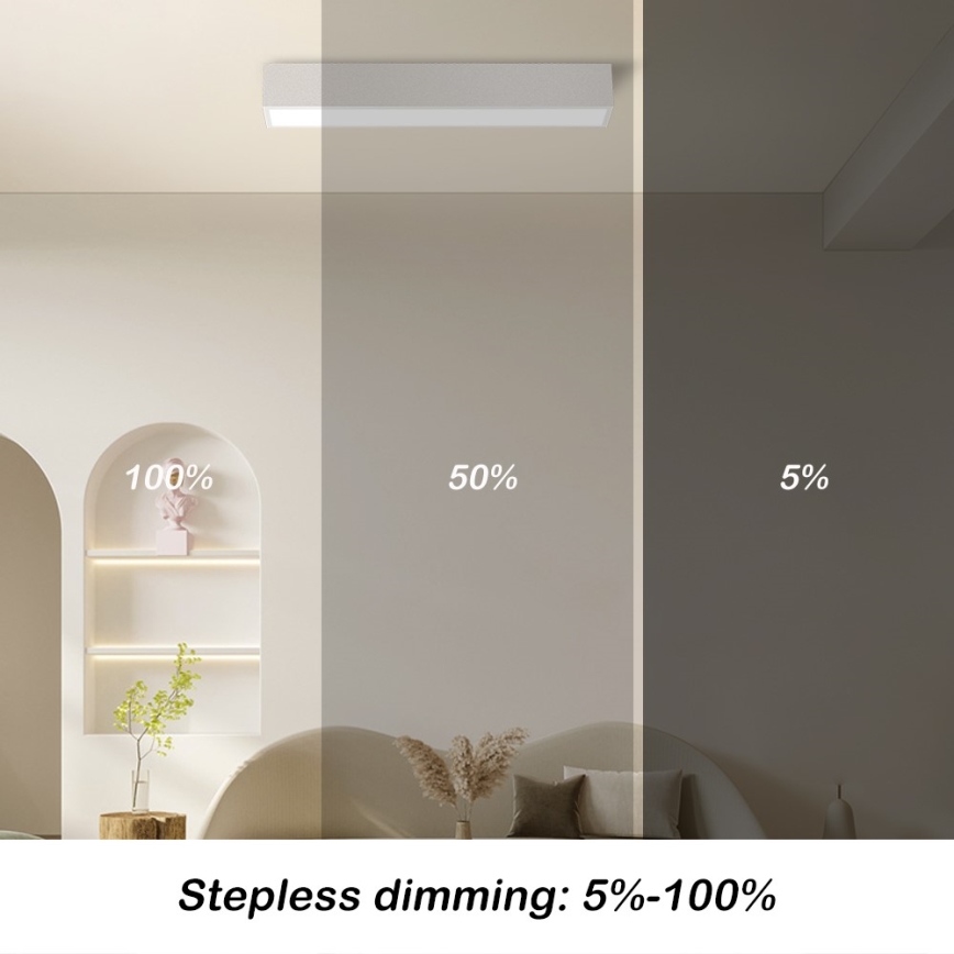 Immax NEO 07257L - LED Pritemdomas lubinis šviestuvas NEO LITE LUNGO LED/20W/230V 3000-6000K Wi-Fi Tuya balta + nuotolinio valdymo pultas