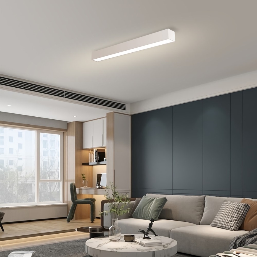Immax NEO 07258L - LED Pritemdomas lubinis šviestuvas NEO LITE LUNGO LED/29W/230V 3000-6000K Wi-Fi Tuya balta + nuotolinio valdymo pultas
