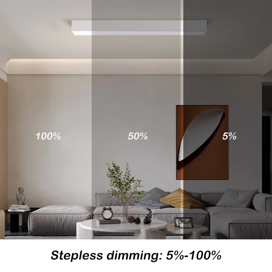 Immax NEO 07258L - LED Pritemdomas lubinis šviestuvas NEO LITE LUNGO LED/29W/230V 3000-6000K Wi-Fi Tuya balta + nuotolinio valdymo pultas