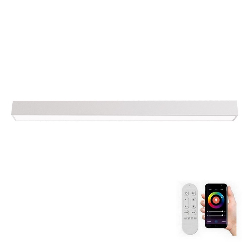Immax NEO 07259L - LED Pritemdomas lubinis šviestuvas NEO LITE LUNGO LED/38W/230V 3000-6000K Wi-Fi Tuya balta + nuotolinio valdymo pultas