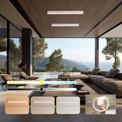 Immax NEO 07259L - LED Pritemdomas lubinis šviestuvas NEO LITE LUNGO LED/38W/230V 3000-6000K Wi-Fi Tuya balta + nuotolinio valdymo pultas