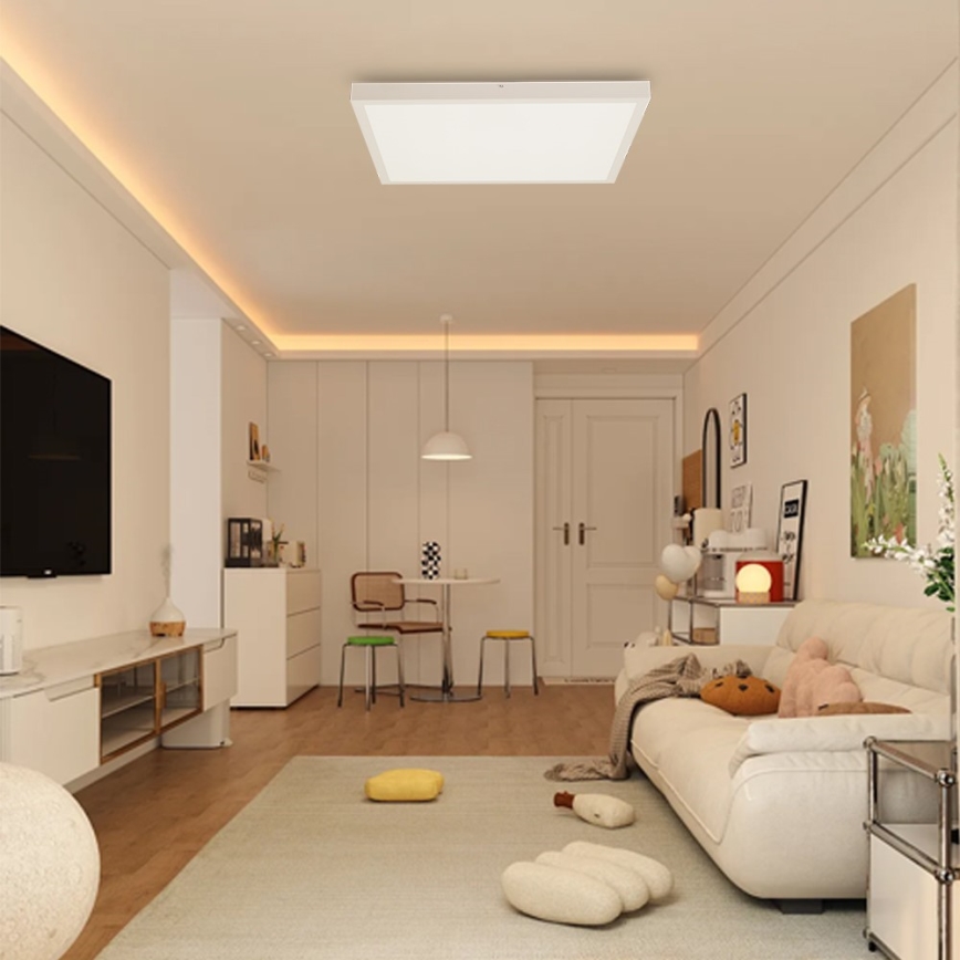 Immax NEO 07277L - LED pritemdomas lubinis vonios šviestuvas NEO LITE FRAME LED/50W/230V IP44 Wi-Fi Tuya +remote kontrolė balta