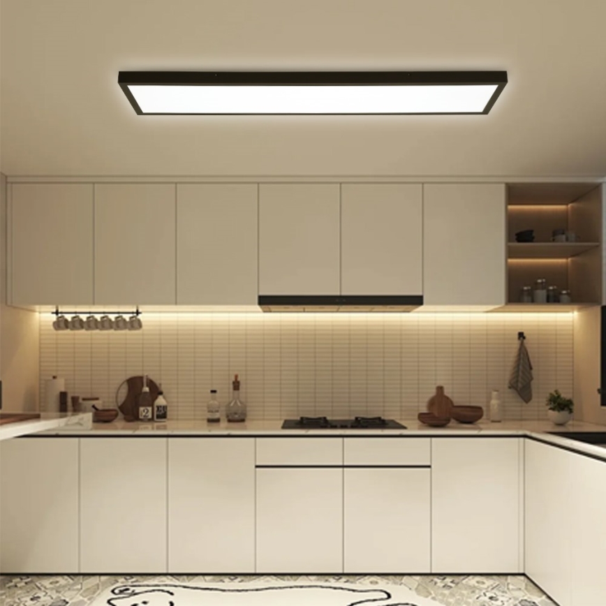 Immax NEO 07278L - LED pritemdomas lubinis vonios šviestuvas NEO LITE FRAME LED/50W/230V IP44 Wi-Fi Tuya + nuotolinio valdymo pultas juoda
