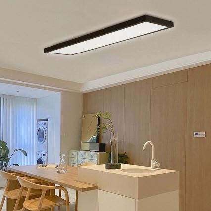Immax NEO 07278L - LED pritemdomas lubinis vonios šviestuvas NEO LITE FRAME LED/50W/230V IP44 Wi-Fi Tuya + nuotolinio valdymo pultas juoda