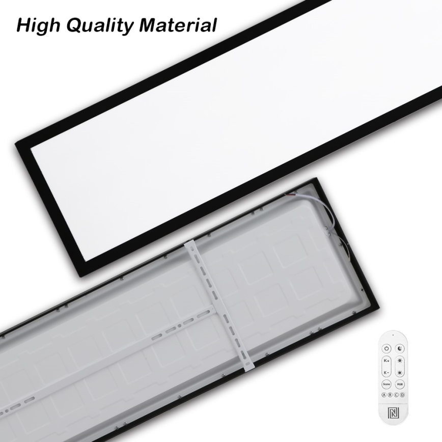 Immax NEO 07278L - LED pritemdomas lubinis vonios šviestuvas NEO LITE FRAME LED/50W/230V IP44 Wi-Fi Tuya + nuotolinio valdymo pultas juoda