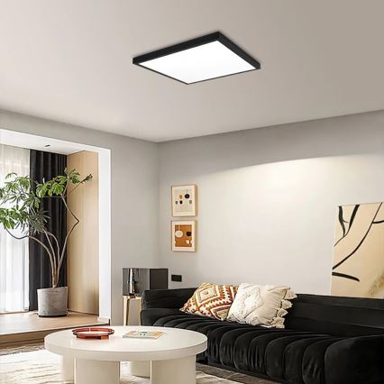 Immax NEO 07279L - LED pritemdomas lubinis vonios šviestuvas NEO LITE FRAME LED/50W/230V IP44 Wi-Fi Tuya + nuotolinio valdymo pultas juoda