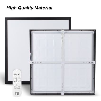 Immax NEO 07279L - LED pritemdomas lubinis vonios šviestuvas NEO LITE FRAME LED/50W/230V IP44 Wi-Fi Tuya + nuotolinio valdymo pultas juoda