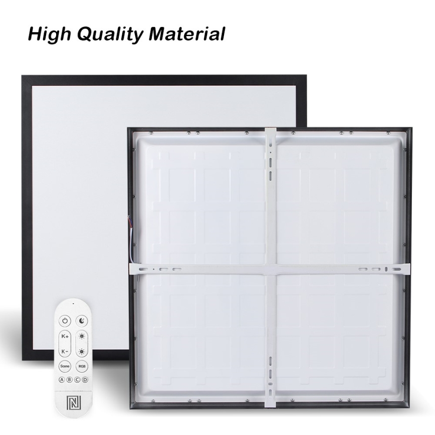 Immax NEO 07279L - LED pritemdomas lubinis vonios šviestuvas NEO LITE FRAME LED/50W/230V IP44 Wi-Fi Tuya + nuotolinio valdymo pultas juoda