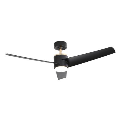 Immax NEO 07280L - LED lubinis ventiliatorius BEAUTY LED/18W/230V Wi-Fi Tuya juoda diametras 132 cm + nuotolinio valdymo pultas