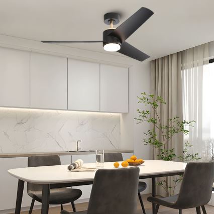 Immax NEO 07280L - LED Reguliuojamas lubinis ventiliatorius BEAUTY LED/18W/230V Wi-Fi Tuya juoda + nuotolinio valdymo pultas