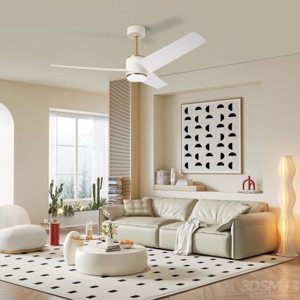 Immax NEO 07281L - LED+CCT pritemdomas lubinis ventiliatorius BEAUTY LED/18W/230V 3000/4000/6000K Wi‑Fi Tuya + nuotolinis pultas