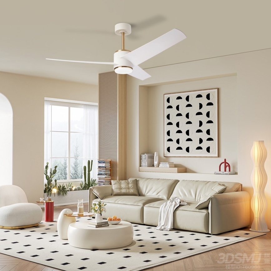 Immax NEO 07281L - LED+CCT pritemdomas lubinis ventiliatorius BEAUTY LED/18W/230V 3000/4000/6000K Wi‑Fi Tuya + nuotolinis pultas