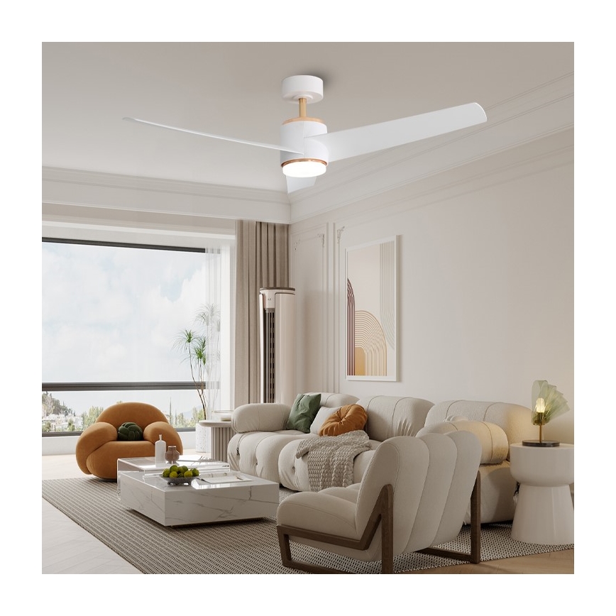 Immax NEO 07281L - LED+CCT pritemdomas lubinis ventiliatorius BEAUTY LED/18W/230V 3000/4000/6000K Wi‑Fi Tuya + nuotolinis pultas