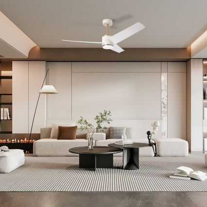 Immax NEO 07281L - LED+CCT pritemdomas lubinis ventiliatorius BEAUTY LED/18W/230V 3000/4000/6000K Wi‑Fi Tuya + nuotolinis pultas