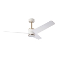 Immax NEO 07281L - LED+CCT reguliuojamas lubinis ventiliatorius BEAUTY LED/18W/230V 3000/4000/6000K Wi-Fi Tuya skersmuo 132 cm + nuotolinis pultas