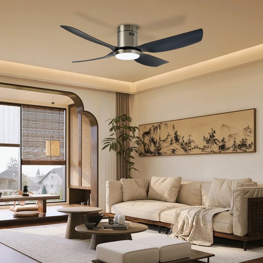 Immax NEO 07282L - LED+CCT lubų ventiliatorius su dimeriuojamu LED apšvietimu PURE LED/24W/230V 3000/4000/6000K Wi‑Fi Tuya + nuotolinis pultas