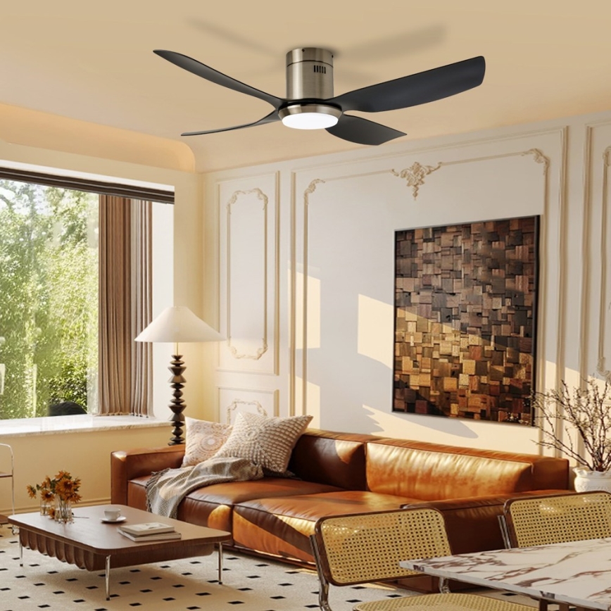 Immax NEO 07282L - LED+CCT lubų ventiliatorius su dimeriuojamu LED apšvietimu PURE LED/24W/230V 3000/4000/6000K Wi‑Fi Tuya + nuotolinis pultas