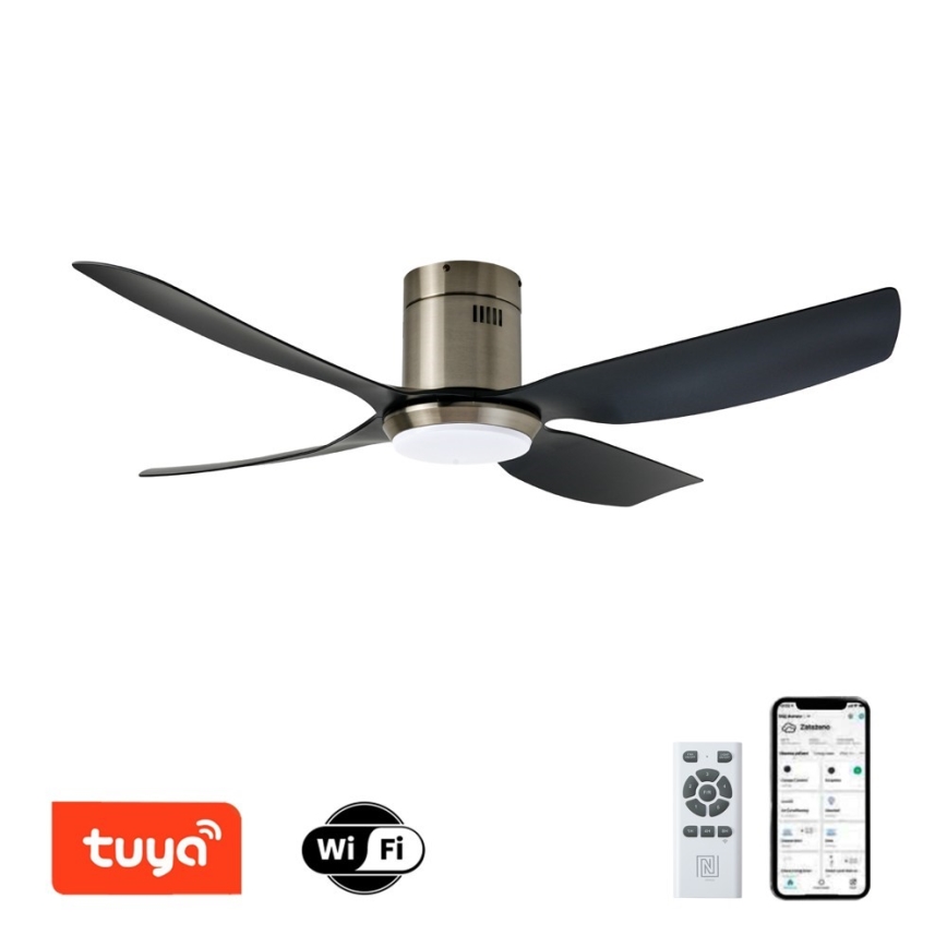 Immax NEO 07282L - LED+CCT lubų ventiliatorius su dimeriuojamu LED apšvietimu PURE LED/24W/230V 3000/4000/6000K Wi‑Fi Tuya + nuotolinis pultas