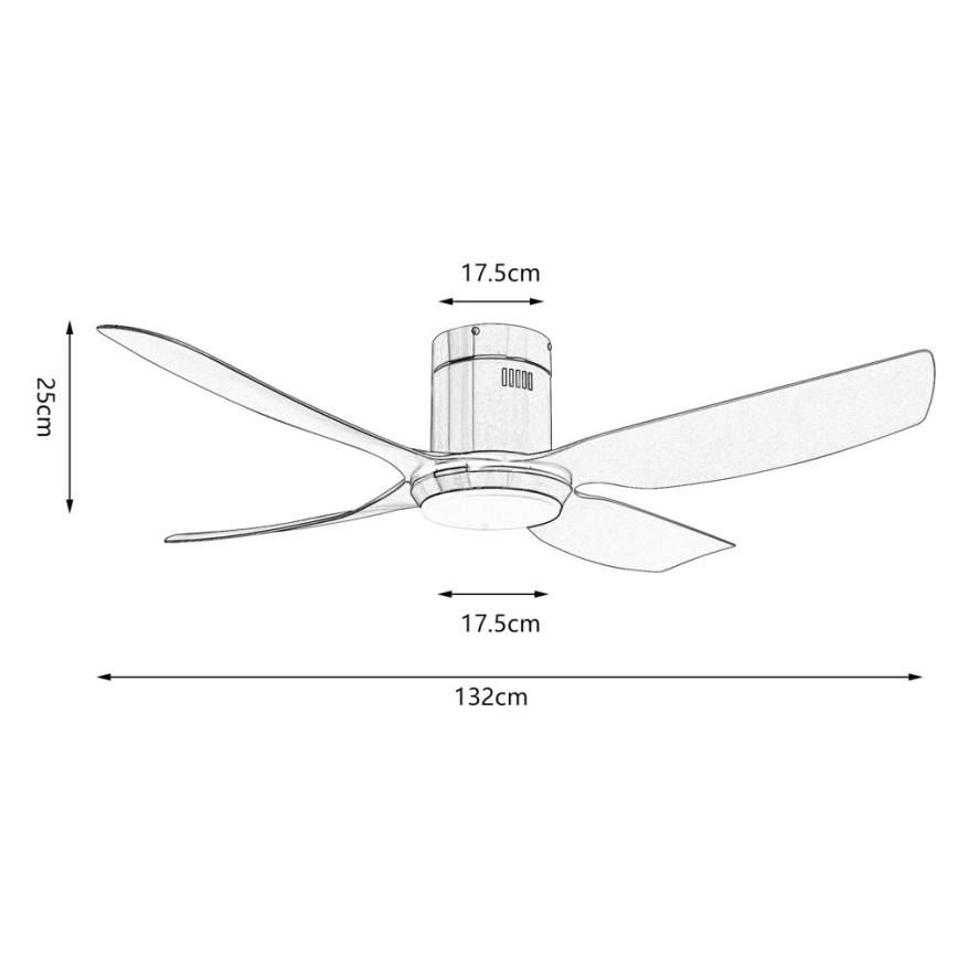 Immax NEO 07282L - LED+CCT lubų ventiliatorius su dimeriuojamu LED apšvietimu PURE LED/24W/230V 3000/4000/6000K Wi‑Fi Tuya + nuotolinis pultas
