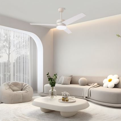 Immax NEO 07284L - LED+CCT Dimeriuojamas lubinis ventiliatorius VARIABLE LED/24W/230V 3000/4000/6000K Wi-Fi Tuya skersmuo 132 cm + nuotolinis valdymas