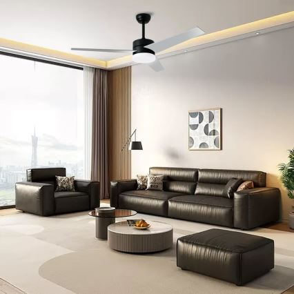 Immax NEO 07285L - LED+CCT reguliuojamas lubinis ventiliatorius VARIABLE LED/24W/230V 3000/4000/6000K Wi-Fi Tuya, skersmuo 132 cm + nuotolinis valdymas