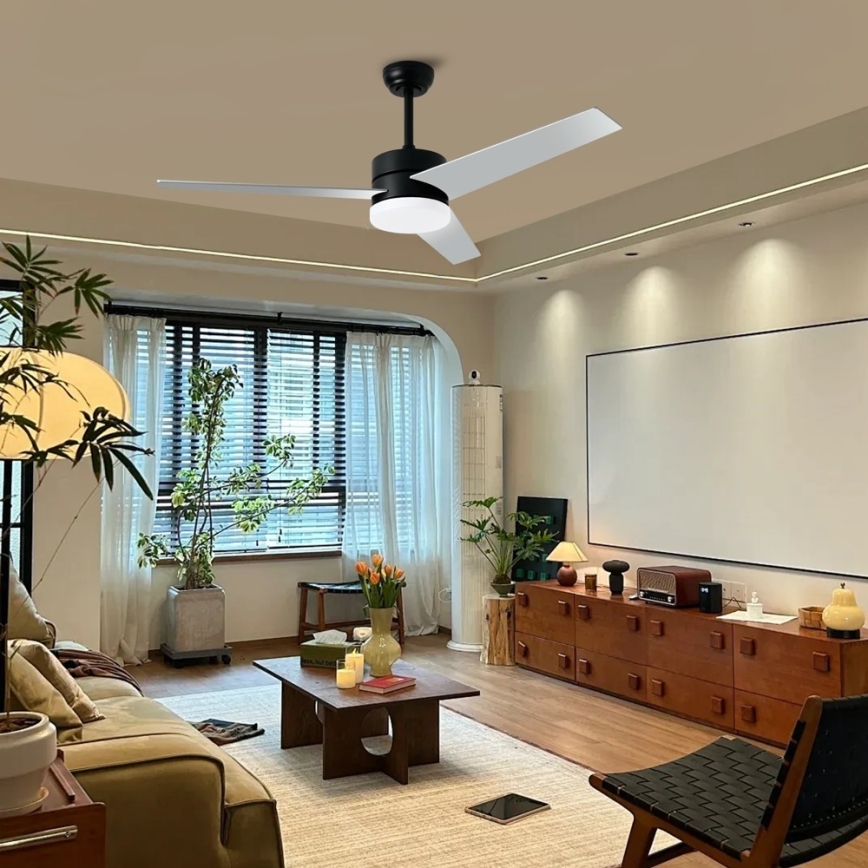 Immax NEO 07285L - LED+CCT reguliuojamas lubinis ventiliatorius VARIABLE LED/24W/230V 3000/4000/6000K Wi-Fi Tuya, skersmuo 132 cm + nuotolinis valdymas