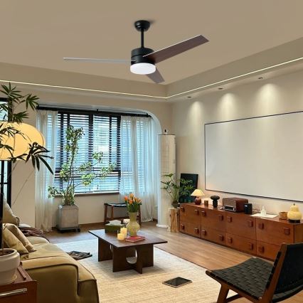 Immax NEO 07285L - LED+CCT reguliuojamas lubinis ventiliatorius VARIABLE LED/24W/230V 3000/4000/6000K Wi-Fi Tuya, skersmuo 132 cm + nuotolinis valdymas