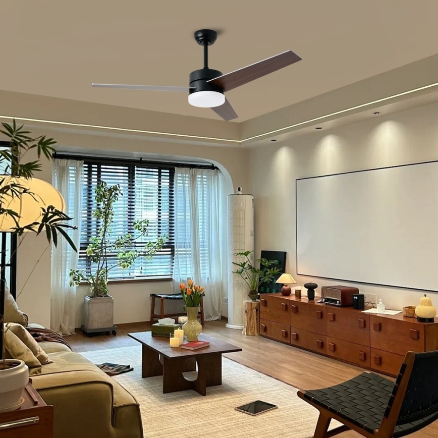 Immax NEO 07285L - LED+CCT reguliuojamas lubinis ventiliatorius VARIABLE LED/24W/230V 3000/4000/6000K Wi-Fi Tuya, skersmuo 132 cm + nuotolinis valdymas