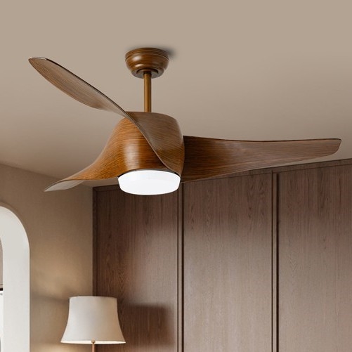 Immax NEO 07286L - LED Reguliuojamas lubinis ventiliatorius WAVE LED/18W/230V Wi-Fi Tuya ruda diametras 132 cm + nuotolinio valdymo pultas