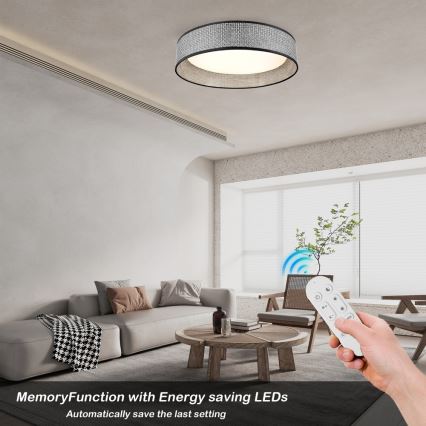 Immax NEO 07287L - LED+CCT dimeriuojamas lubinis šviestuvas LONA LED/36W/230V 3000-6000K Wi-Fi Tuya skersmuo 45,5 cm + nuotolinis valdymas