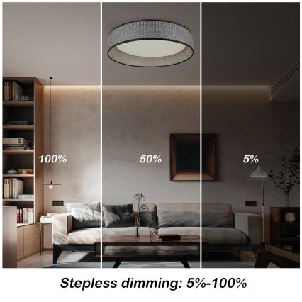 Immax NEO 07287L - LED+CCT dimeriuojamas lubinis šviestuvas LONA LED/36W/230V 3000-6000K Wi-Fi Tuya skersmuo 45,5 cm + nuotolinis valdymas
