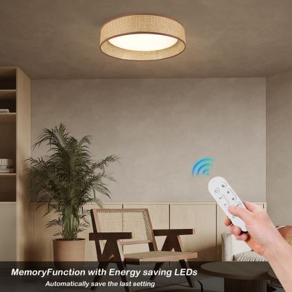 Immax NEO 07288L - LED+CCT Dimeriuojamas lubų šviestuvas LONA LED/36W/230V 3000-6000K Wi-Fi Tuya Ø 45,5 cm + su nuotoliniu pultu