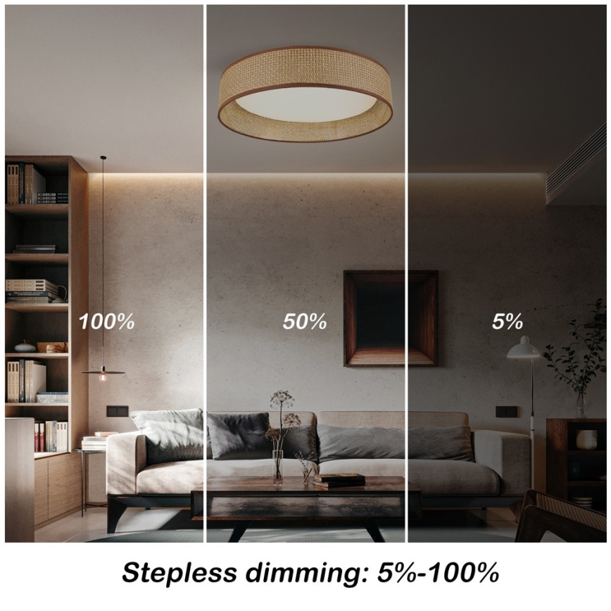 Immax NEO 07288L - LED+CCT Dimeriuojamas lubų šviestuvas LONA LED/36W/230V 3000-6000K Wi-Fi Tuya Ø 45,5 cm + su nuotoliniu pultu