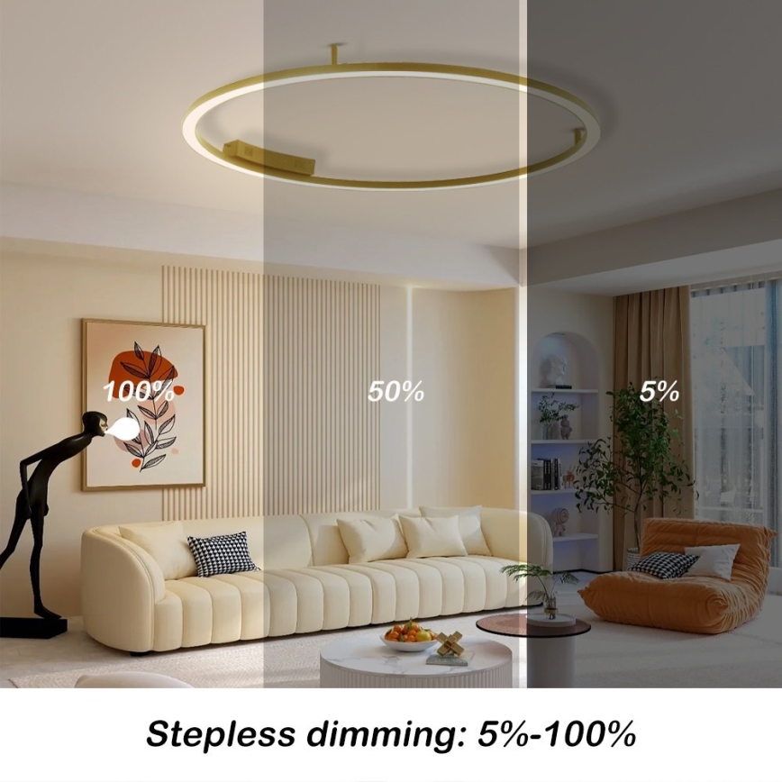 Immax NEO 07290-120G - LED+CCT Dimeriuojamas lubinis šviestuvas FINO LED/55W/230V 2700-6500K Tuya Ø 120 cm su nuotolinio valdymo pultu