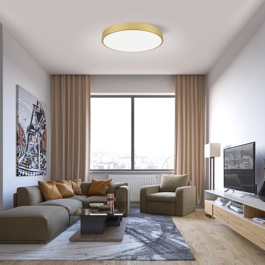 Immax NEO 07293L - LED reguliuojamo ryškumo lubų šviestuvas NEO LITE SEMPLICI LED/60W/230V 3000-6000K skersmuo 60 cm Wi-Fi Tuya auksinė + nuotolinis valdymas