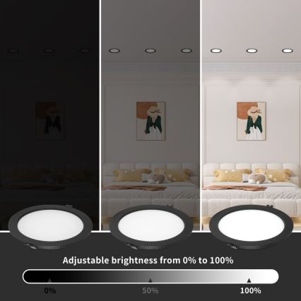 Immax NEO 07294L - dimeriuojamas įleidžiamas DOWN LED šviestuvas, 36 W, 230 V, su Wi‑Fi, Ø 23 cm, baltas