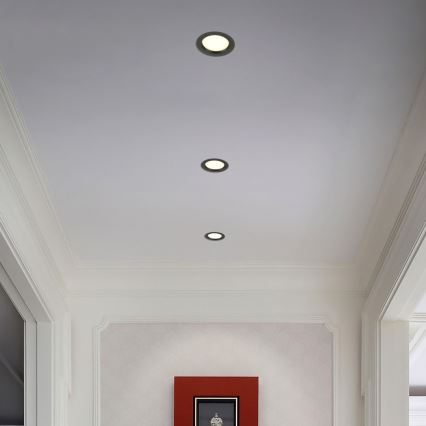 Immax NEO 07294L - Dimeriuojamas LED įleidžiamas šviestuvas DOWN LED/12W/230V Wi-Fi skersmuo 12 cm juodas