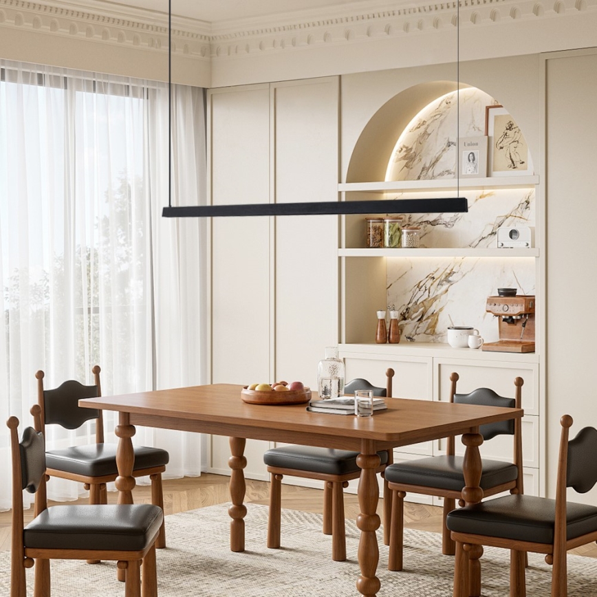 Immax NEO 07308L - reguliuojamas LED pakabinamas šviestuvas ant laido MADEIRA LED/44W/230V Wi-Fi Tuya 202 cm juodas + su nuotoliniu pultu