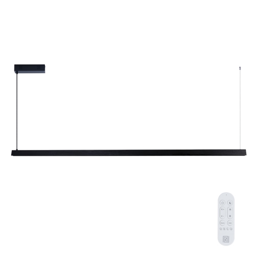 Immax NEO 07308L - reguliuojamas LED pakabinamas šviestuvas ant laido MADEIRA LED/44W/230V Wi-Fi Tuya 202 cm juodas + su nuotoliniu pultu