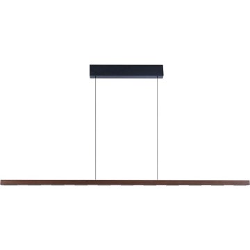 Immax NEO 07309L - dimuojamas LED pakabinamas šviestuvas ant troselio su jutikliu MADEIRA LED/37W/230V 157 cm riešutmedžio apdaila