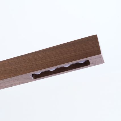 Immax NEO 07309L - dimuojamas LED pakabinamas šviestuvas ant troselio su jutikliu MADEIRA LED/37W/230V 157 cm riešutmedžio apdaila