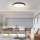 Immax NEO 07313L - Dimeriuojamas LED lubų šviestuvas SEMPLICI LED/96W/230V, skersmuo 80 cm, Wi‑Fi Tuya, juodas + su nuotoliniu pulteliu