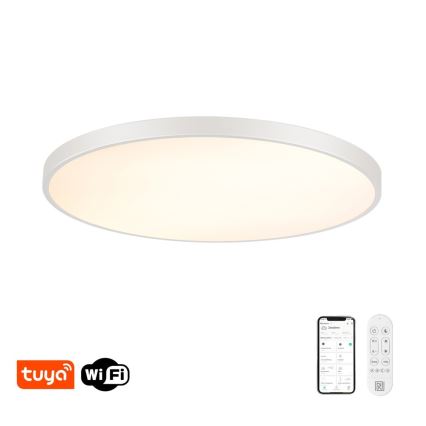 Immax NEO 07316L - reguliuojamas LED lubinis šviestuvas SEMPLICI LED/128W/230V Ø 100 cm Wi-Fi Tuya balta + nuotolinio valdymo pultelis