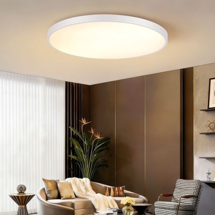 Immax NEO 07316L - reguliuojamas LED lubinis šviestuvas SEMPLICI LED/128W/230V Ø 100 cm Wi-Fi Tuya balta + nuotolinio valdymo pultelis