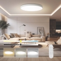 Immax NEO 07316L - reguliuojamas LED lubinis šviestuvas SEMPLICI LED/128W/230V Ø 100 cm Wi-Fi Tuya balta + nuotolinio valdymo pultelis
