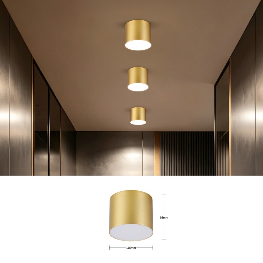 Immax NEO 07317L - reguliuojamas LED lubinis šviestuvas RONDATE LED/18W/230V, skersmuo 11,5 cm, Wi-Fi Tuya, auksinis