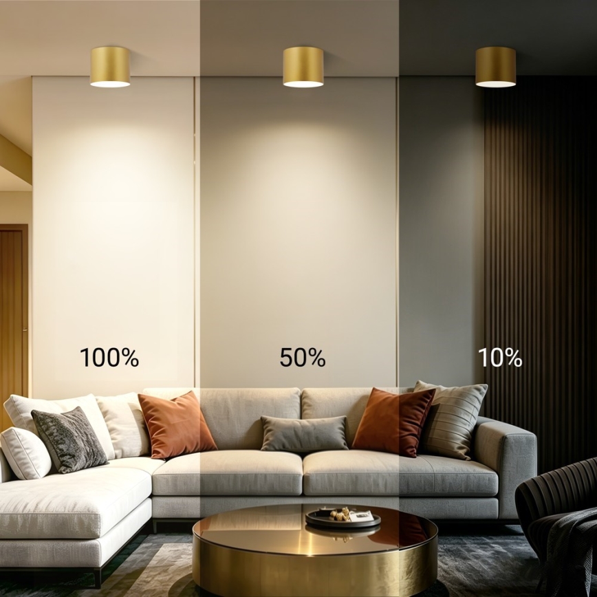 Immax NEO 07318L - dimeriuojamas LED lubinis šviestuvas RONDATE LED/32W/230V skersmuo 16,5 cm Wi-Fi Tuya aukso spalvos